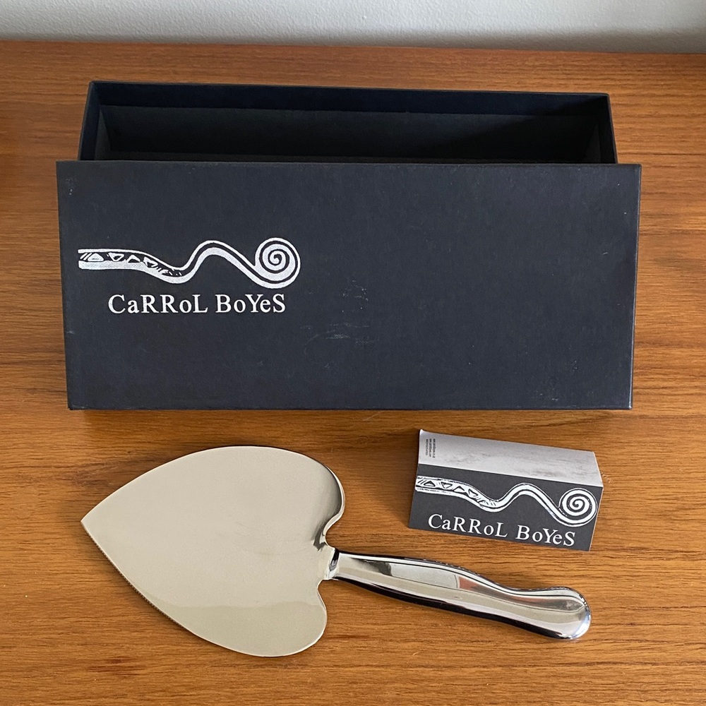 Carrol Boyes Silver Heart-Shaped Cake Server